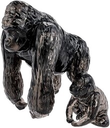 3D Crystal Puzzle - Gorillapaar - 48 Teile