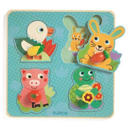 Djeco, puzzle z uchwytami Croc Carrot