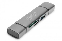 Digitus Czytnik kart 3-portowy USB Typ C/ USB
