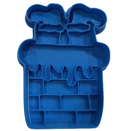 Świąteczny kominek do ciastek z Mikołajem