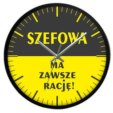 Zegar ścienny solid racja szefowej