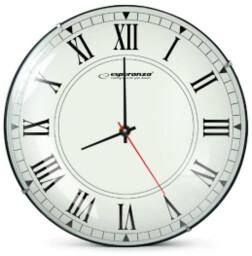 Esperanza - Zegar ścienny Roma 30 cm biały