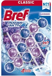 BREF Kostka do WC Power Aktiv Lawenda 3x50g