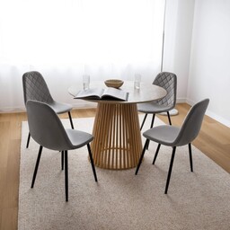 Stół Okrągły 120CM naturalny dąb YY5940 + 4