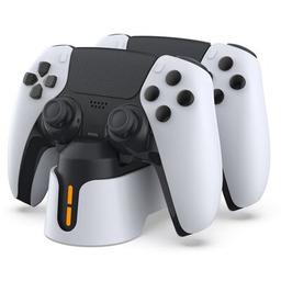 FROGGIEX Stacja ładująca FX-P5-C5-W do PS5 Czujnik dymu