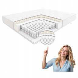 Materac 160x200 sprężynowy kieszeniowy antybakteryjny Hilding Zorba