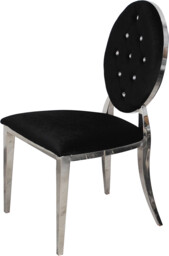 Krzesło Ludwik glamour Black - nowoczesne krzesła pikowane