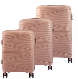 Jony podróżny zestaw trzech walizek na kółkach tworzywo