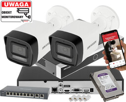Zestaw monitoringu IP Hikvision 2x DS-2CD1083G2-LIUF/SL 8Mpx Dualny