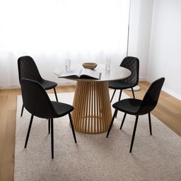 Stół Okrągły 120CM naturalny dąb YY5940 + 4