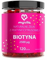 MyVita Żelki naturalne Biotyna 120sztuk