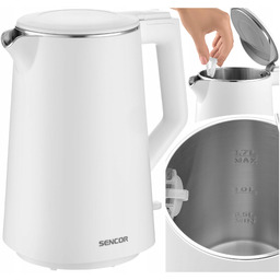 Czajnik Elektryczny Bezprzewodowy 1,7L Sencor 2200W Biały STRIX360