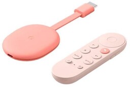 Odtwarzacz multimedialny GOOGLE Chromecast 4.0 Google TV Różowy