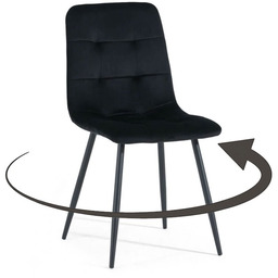 Krzesło obrotowe DC-6402 czarny welur