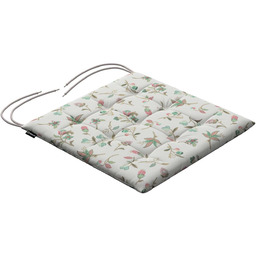 Poduszka na krzesło Karol, małe kwiaty na jasnym