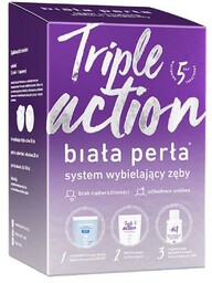 Biała Perła Zestaw Triple Action do wybielania zębów
