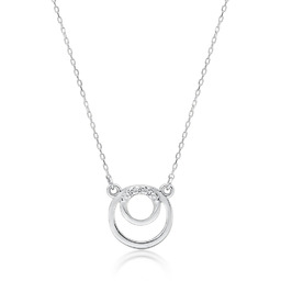 Złoty naszyjnik z diamentami białe złoto pr. 585