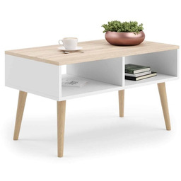 Stolik kawowy w stylu skandynawskim Sandi 90x55x50cm, beżowy