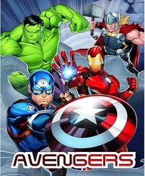 Avengers Miękki Koc Soft Touch Plaid Coral 100x150