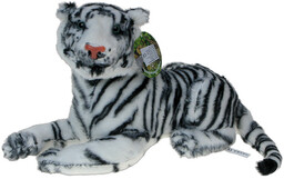 Pluszowe ZOO: Maskotka Tygrys biały leżący 40cm (24255)