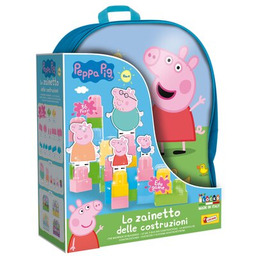 LISCIANI Klocki plastikowe Świnka Peppa + Plecak 304-82674