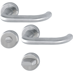 Baden - Klamki z okrągłym szyldem do WC,