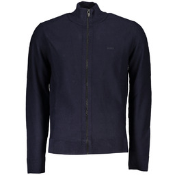 NIEBIESKI bluza na zamek MĘSKI HUGO BOSS