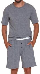 Bawełniana piżama męska Dn-nightwear PMB.4332 szara