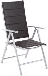 Krzesło ogrodowe aluminiowe Ibiza Silver / Black