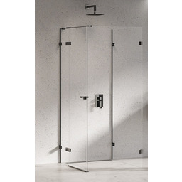 New Trendy Eventa Black Chrome kabina prysznicowa przyścienna