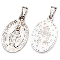 Srebrny medalik Matka Boska