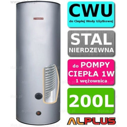Bojler nierdzewny TERMICA 200L do pomp ciepła 1w