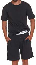 Bawełniana piżama męska Dn-nightwear PMB.4332 czarna