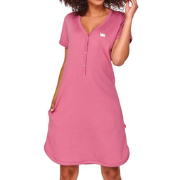 Bawełniana koszula nocna damska Dn-nightwear TCB.4115 różowa