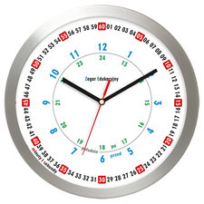 Zegar edukacyjny z aluminium/ 30cm