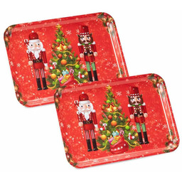 Decodoma Zestaw tacek melaminowych DZIADEK DO ORZECHÓW 36