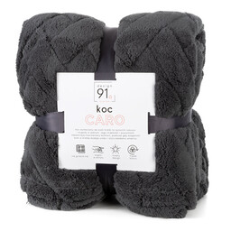 Design 91 Koc narzuta 170x210 Caro stalowy