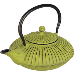 IBILI Zielony żeliwny czajnik, 0,78 litra, emaliowany środek,
