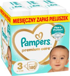 Pampers Premium Care 3 (6-10 kg), pieluchy, 180