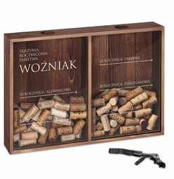 Skrzynka na korki od wina podwójna z nadrukiem