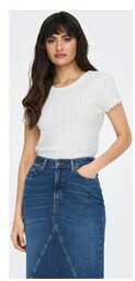 ONLY T-Shirt Carlotta 15256154 Biały Tight Fit