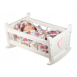 Kołyska drewniana dla lalek nosidełko dla lalek rożek