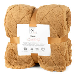 Design 91 Koc narzuta 200x220 Caro miodowy