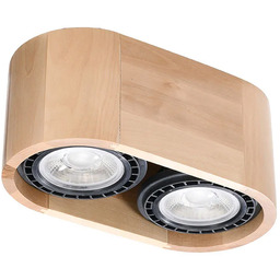 Lumes Drewniany podwójny plafon - 21X S181 B4-R44