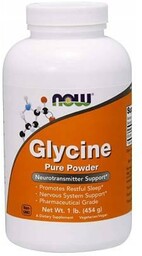 NOW Glycine Pure Powder, 454g