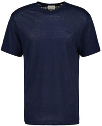 Koszulka męska Gant Linen Ss T-shirt lniany granatowy-S