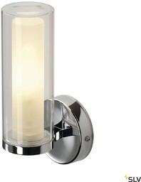 WL 105 lampa ścienna szklana tuba chrom E14
