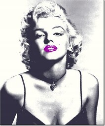 60cm 50cm Obraz ścienny Marilyn Monroe fioletowymi ustami