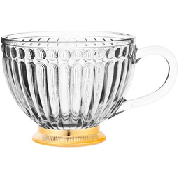 Zestaw szklanych kubków Altom Lili na złotej stopce