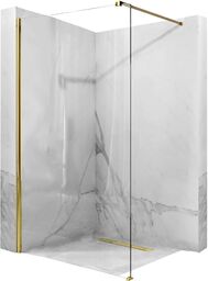 Złota ścianka prysznicowa walk-in 80 cm Aero Gold